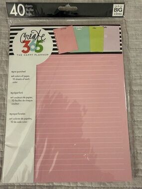 The Happy Planner 40 Sheets Lined Notepaper